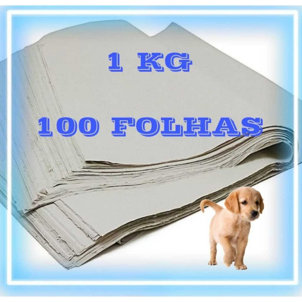 JORNAL PET LIMPO 100 FOLHAS  1 KILO ALTA ABSORÇÃ