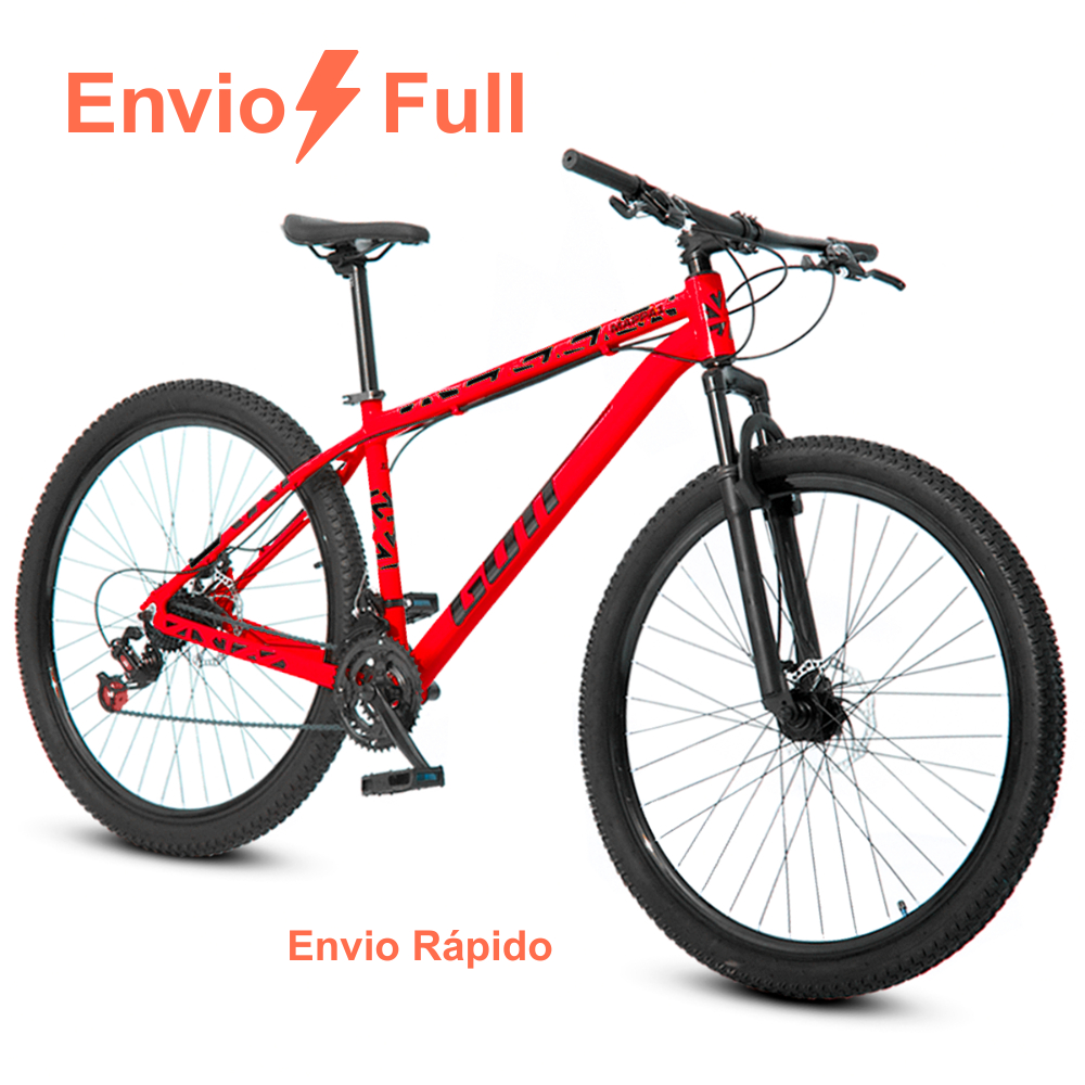 Bicicleta aro 29 Alumínio Vermelho e Preto Gott M