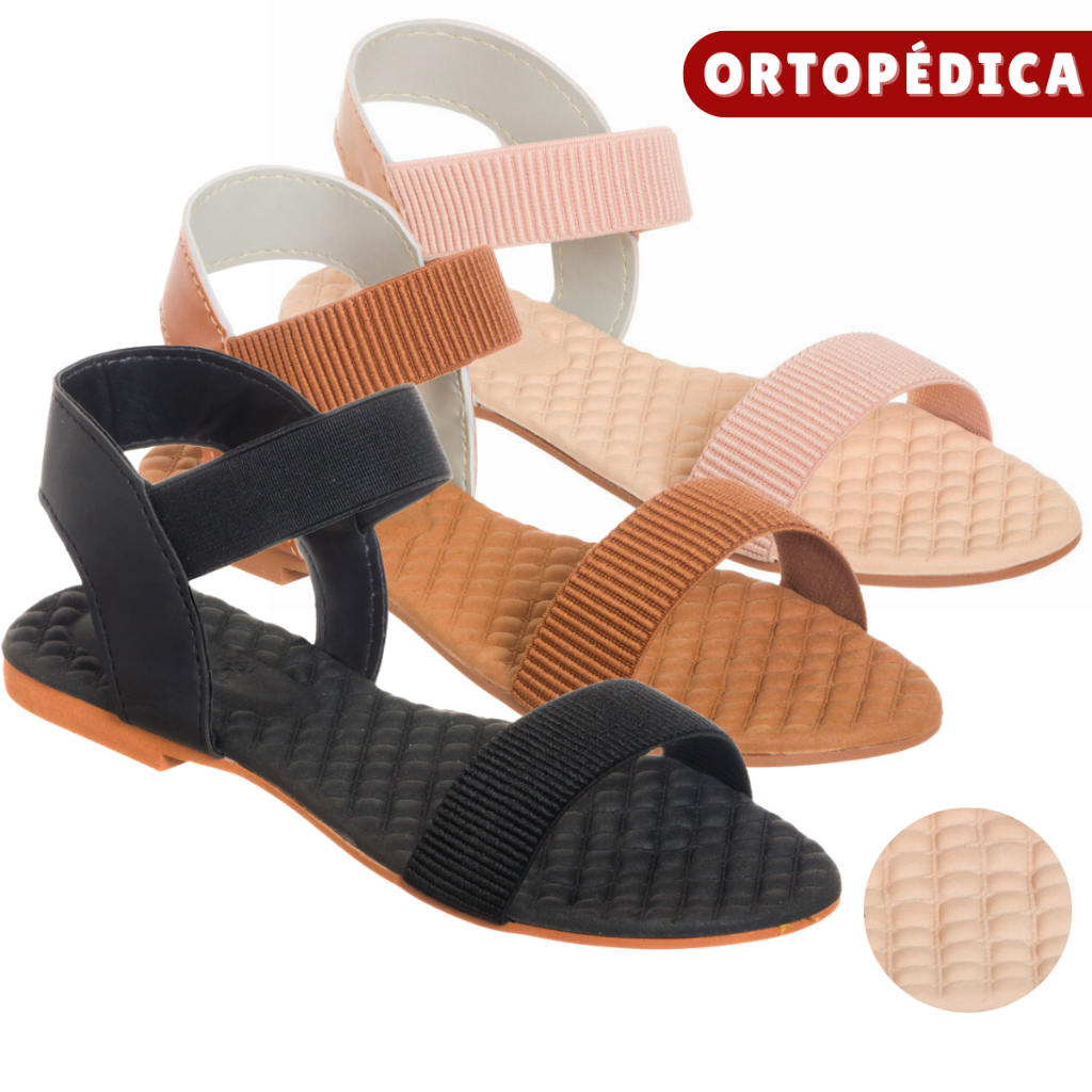 Sandália Feminina Ortopedica Ultraconforto Massag