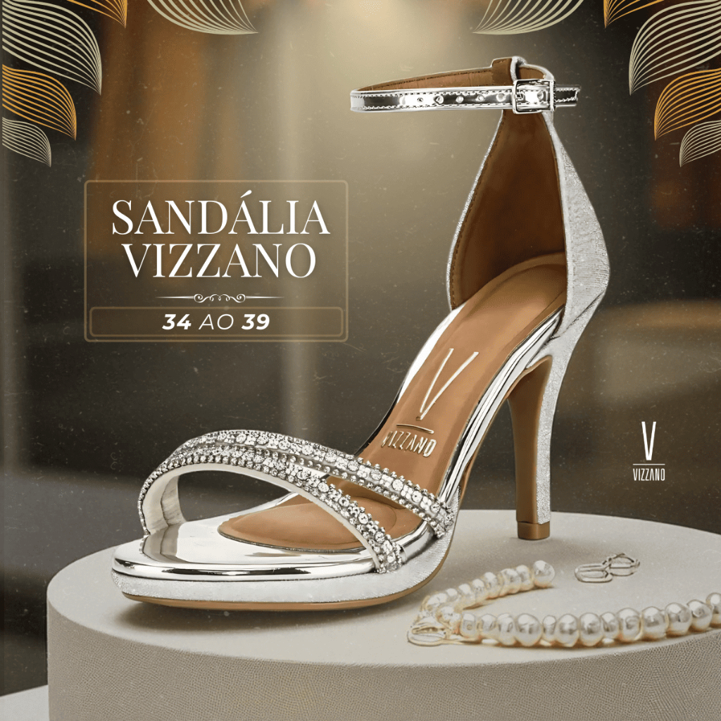Sandália Vizzano Festa Salto Fino 33 ao 39 Femini