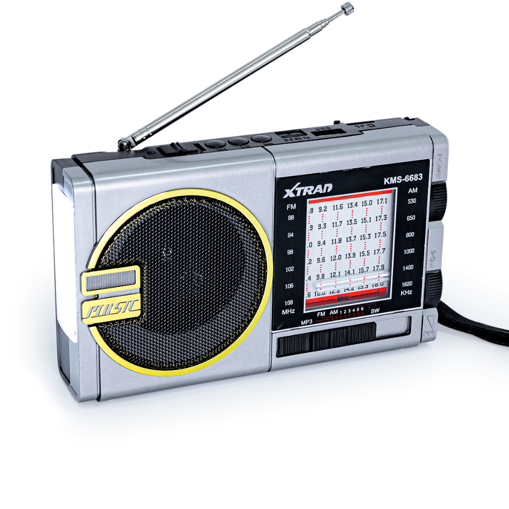 Radio Retro Vintage Portátil com Bluetooth Carreg