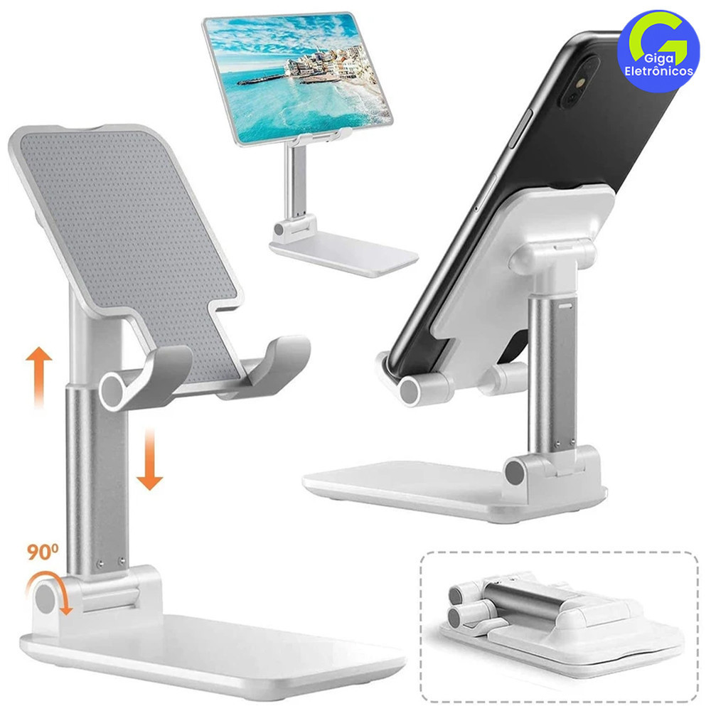 Suporte Ajustável Dobrável para Celular Tablet e
