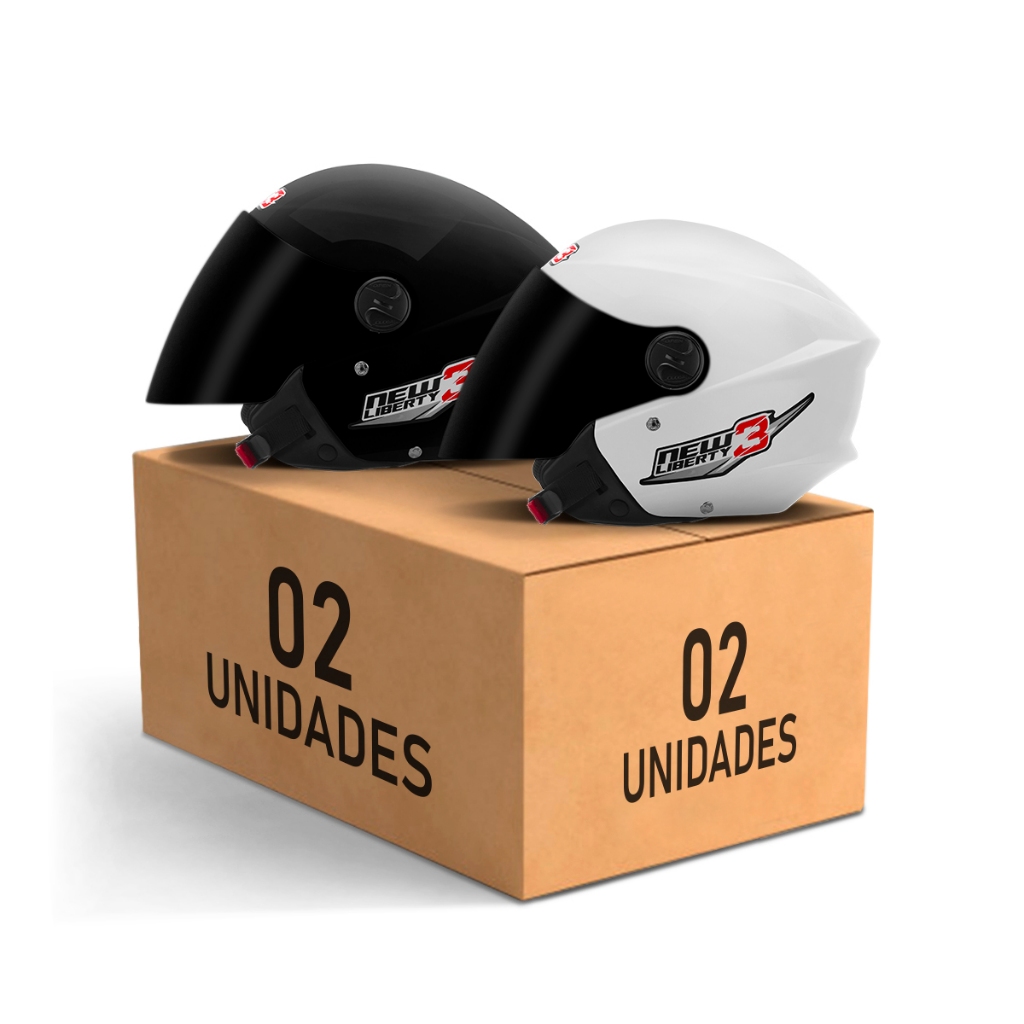 Kit Capacete Moto Aberto Masculino e Feminino Pro 