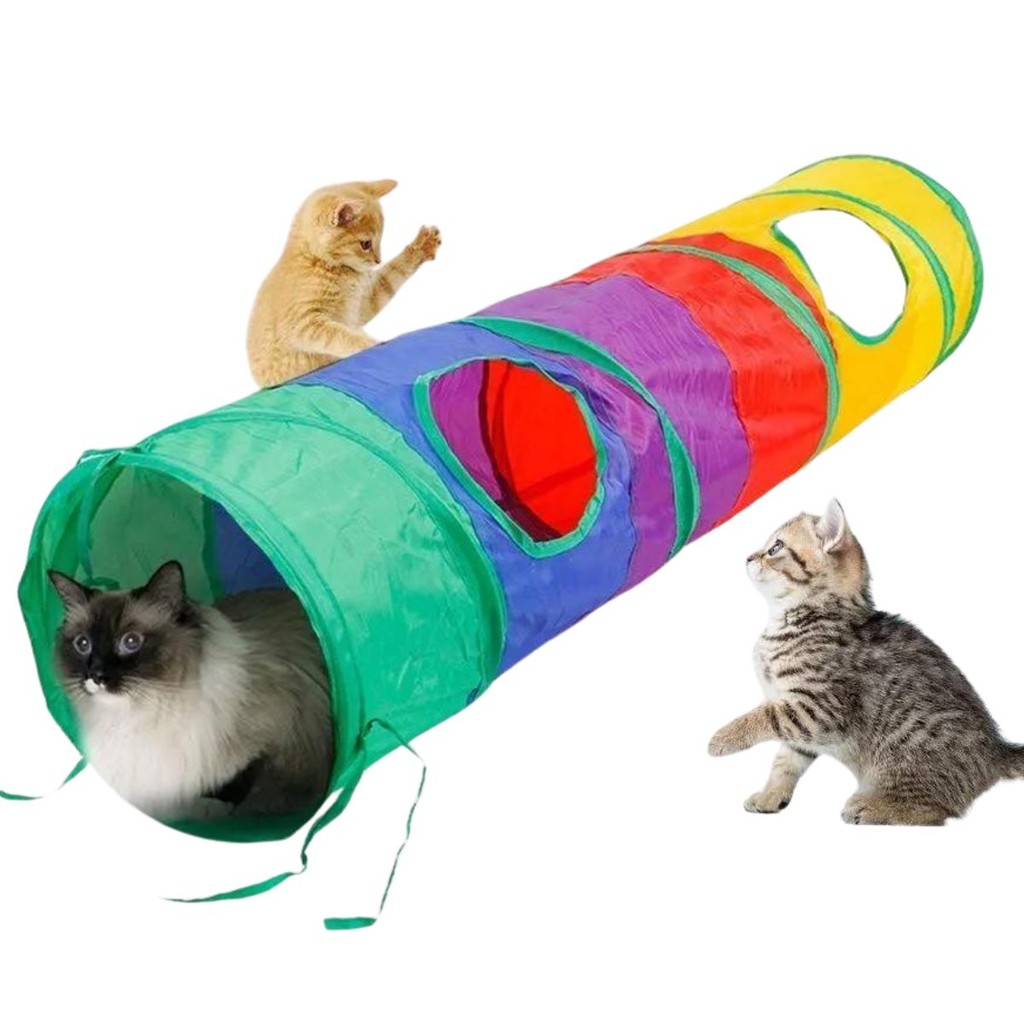 Túnel Brinquedo Interativo para Gatos Gato Pet co