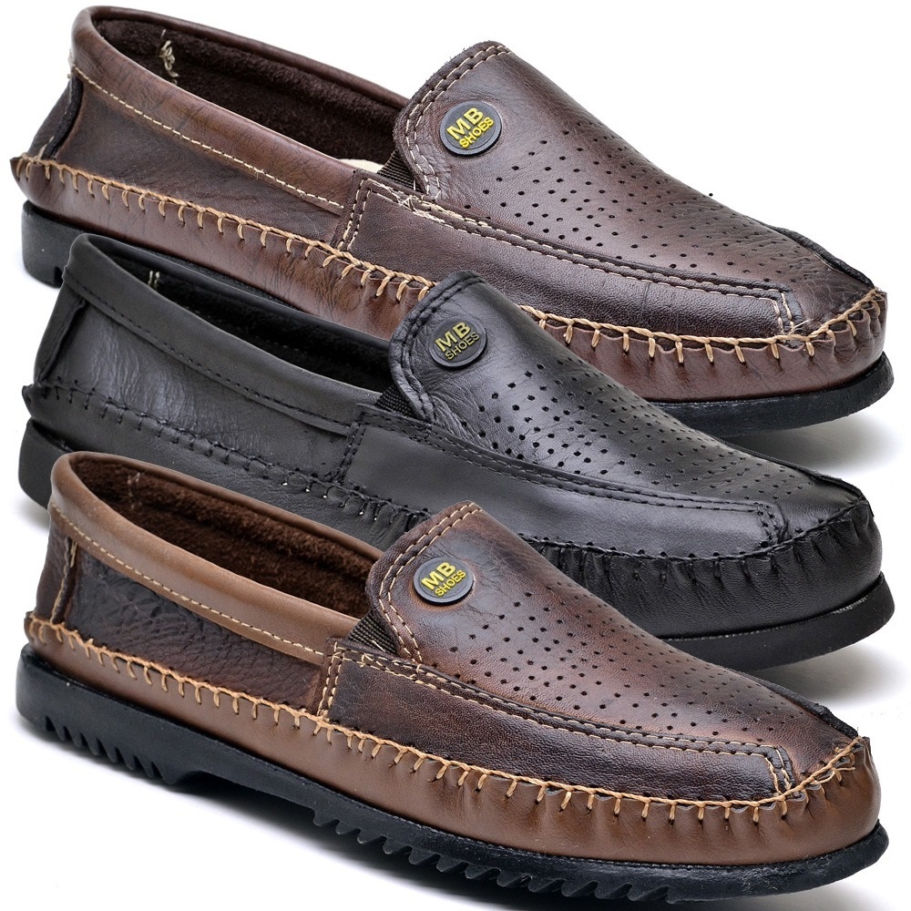 Mocassim de Couro Masculino Variedade e Conforto