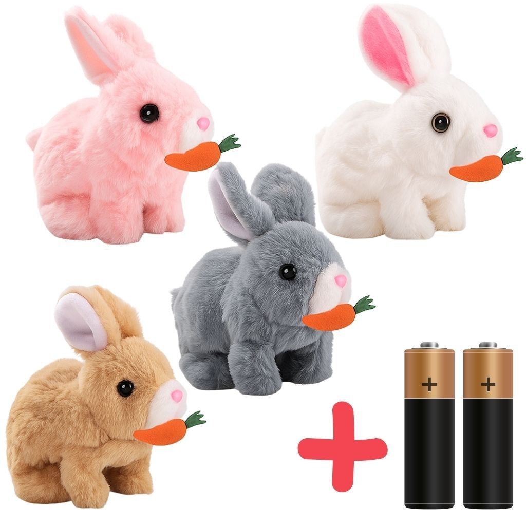 Coelho Interativo de Pelúcia Anda Emite Luz  Coel