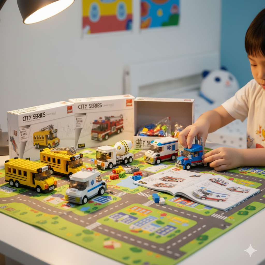 Brinquedo Blocos De Montar veículos a partir de 6