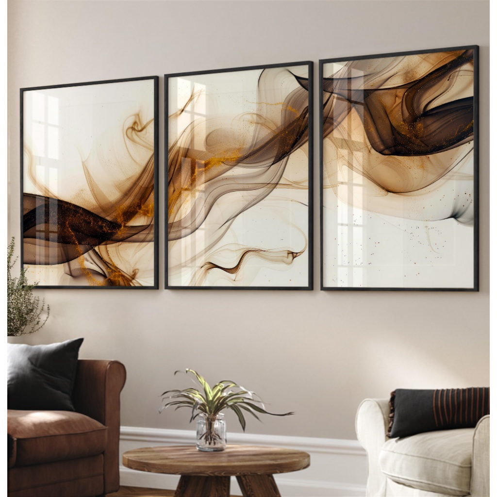 Quadro Abstrato Para Sala Quadro Com Moldura E Vid