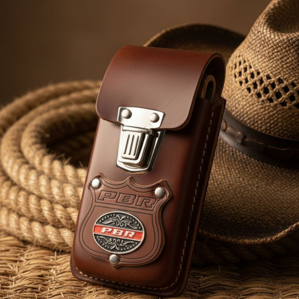 Capa para Celular em Couro Legítimo  Estilo Count