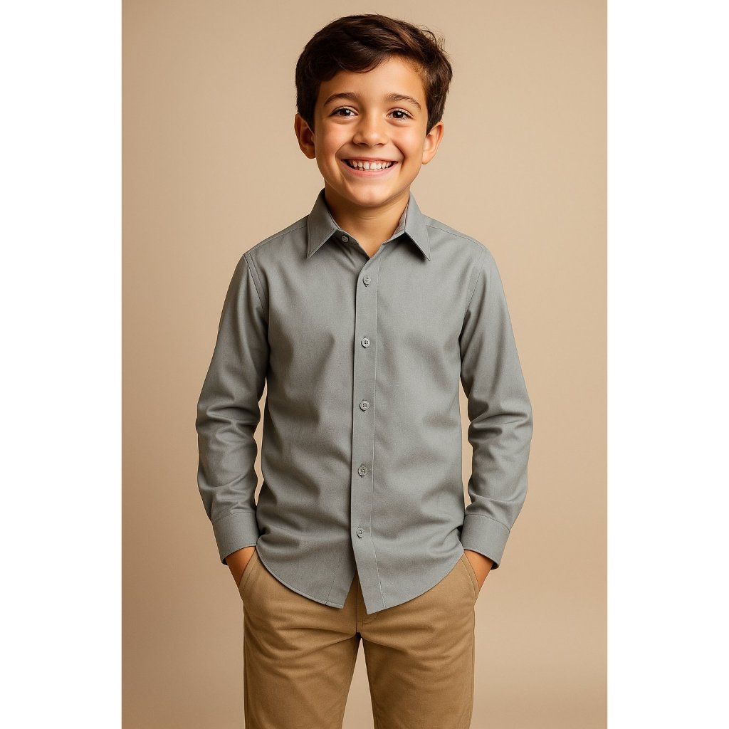 Camisa de Botão Sociais Infantil Juvenil Cores So