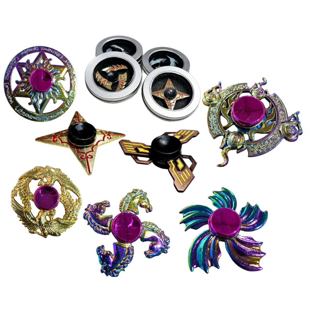 Kit 2 Spinner De Metal Fidget Hand Anti Stresse Br