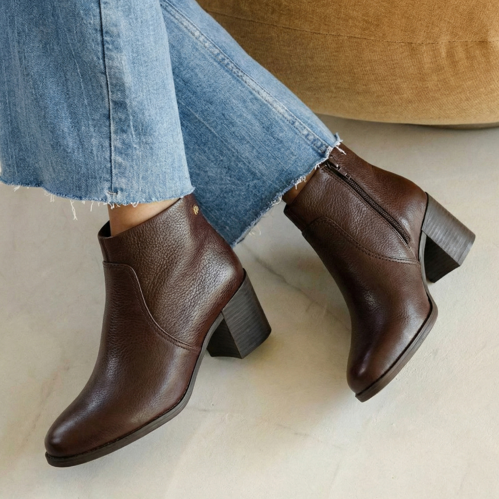 Bota Bottero Couro Burnish Cano Baixo Feminino 346