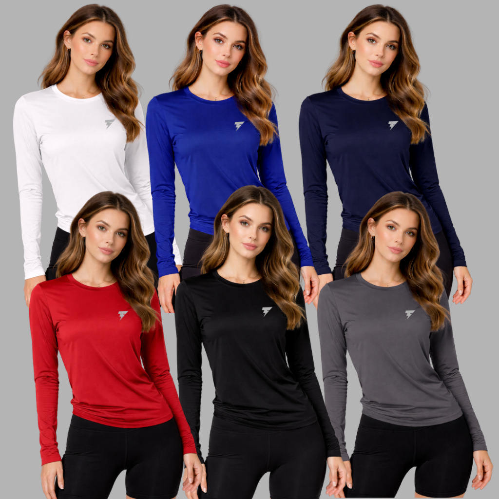 Camisa Manga Longa Segunda Pele Proteção Uv Teci