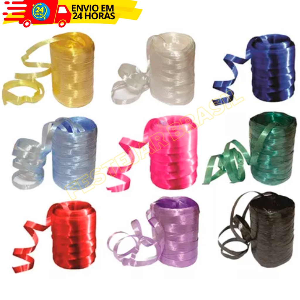 Rolo de Fitilho 50 metros 5mm Para Arco Fita Tira