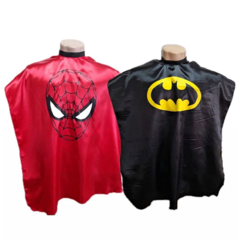 Kit Duas Capas Para Cortar Cabelo Infantil Batman 