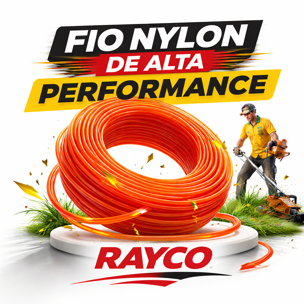 Fio Nylon Para Roçadeira Cortador Grama 1,8mm, 2,