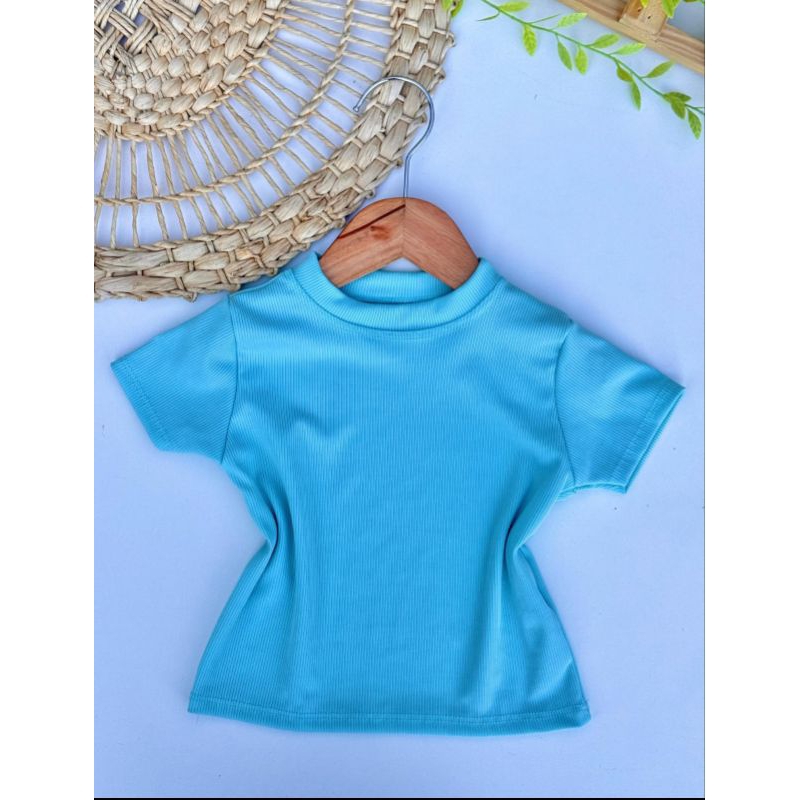 Blusa Infantil Menina Ribana Canelada Ajustada Bá