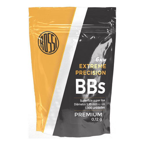 Saco 1000 Esferas Airsoft 6mm 0,12g BBs Alta Preci