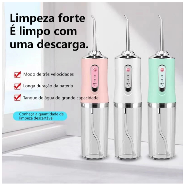 Irrigador Dental Oral Portátil Recarregável USB 