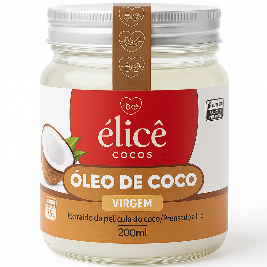 Óleo de Coco Virgem – 200ml – Élicê