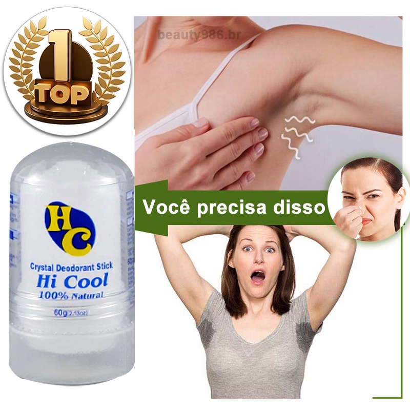 Desodorante Natural Pedra Sal Cristal 60g Unisexo 