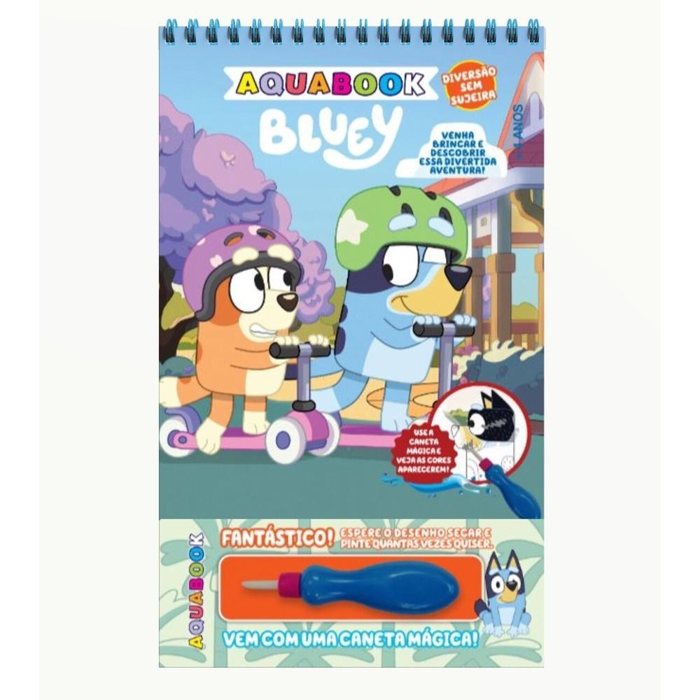 Bluey Aquabook – com Caneta Mágica