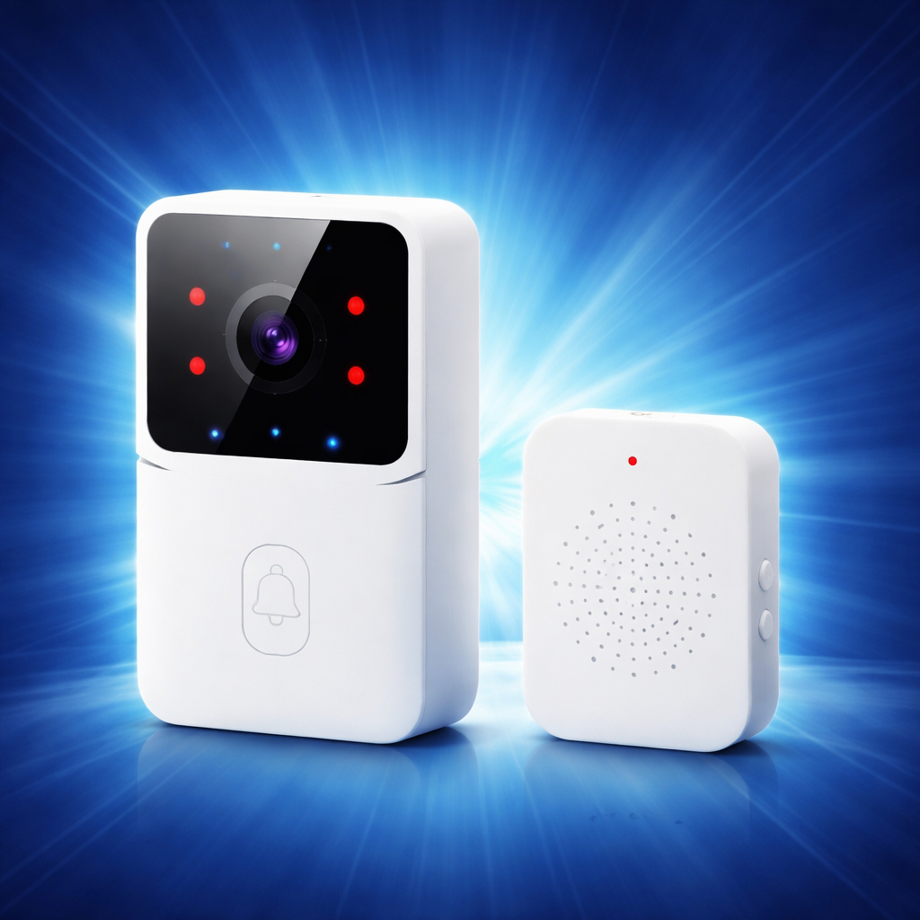 Campainha com Câmera WiFi HD + Áudio Bidireciona