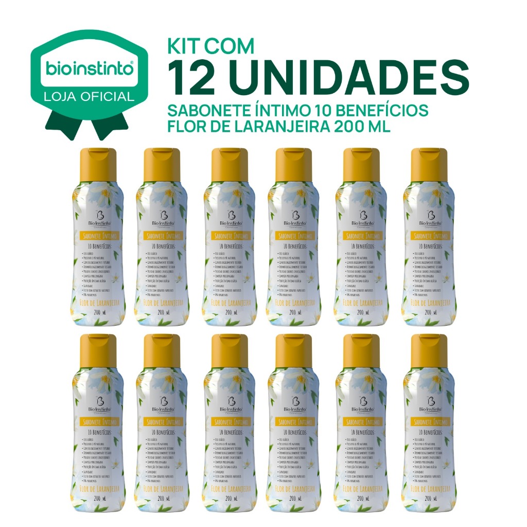 12 UN SABONETE 10 BENEFÍCIOS Íntimo 200ml Bio In