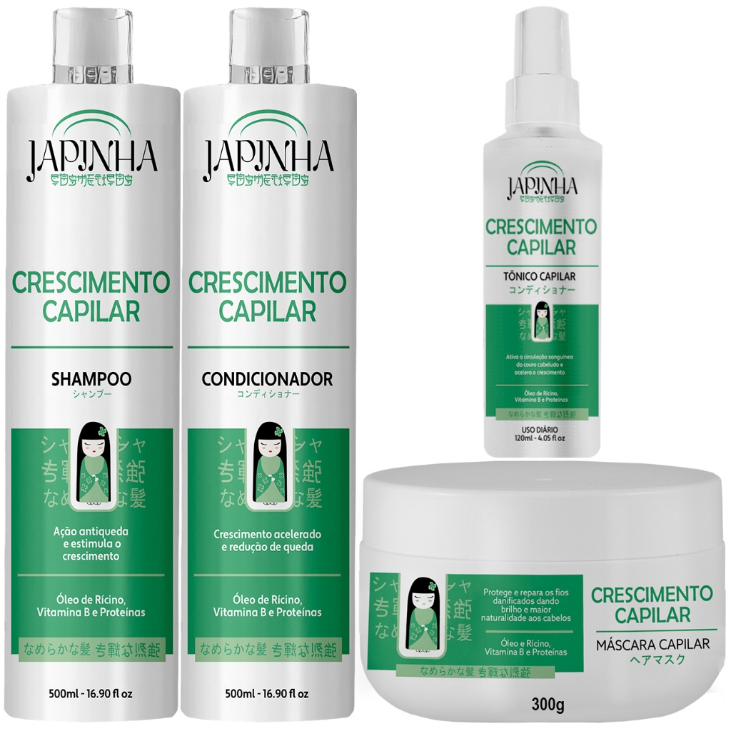 Kit Completo Crescimento Capilar Japinha  Fortale�