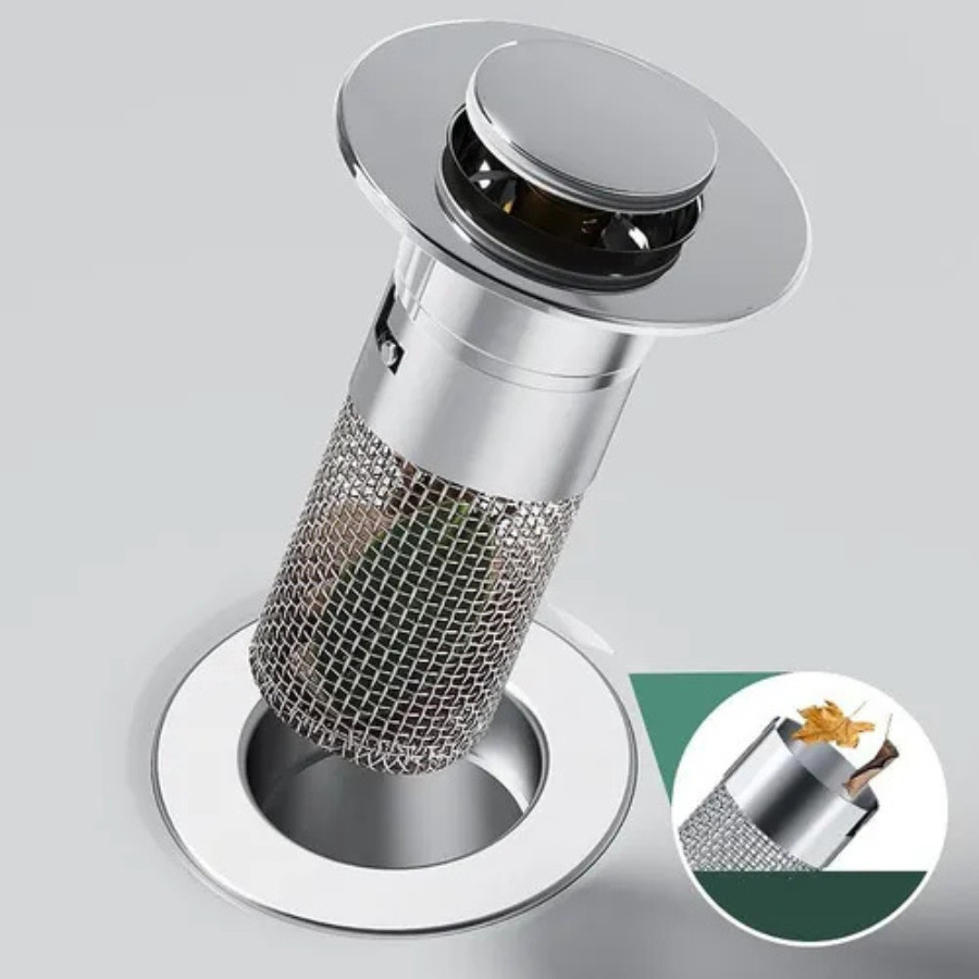 Ralo com Filtros De Drenagem Para Pia De Banheiro 