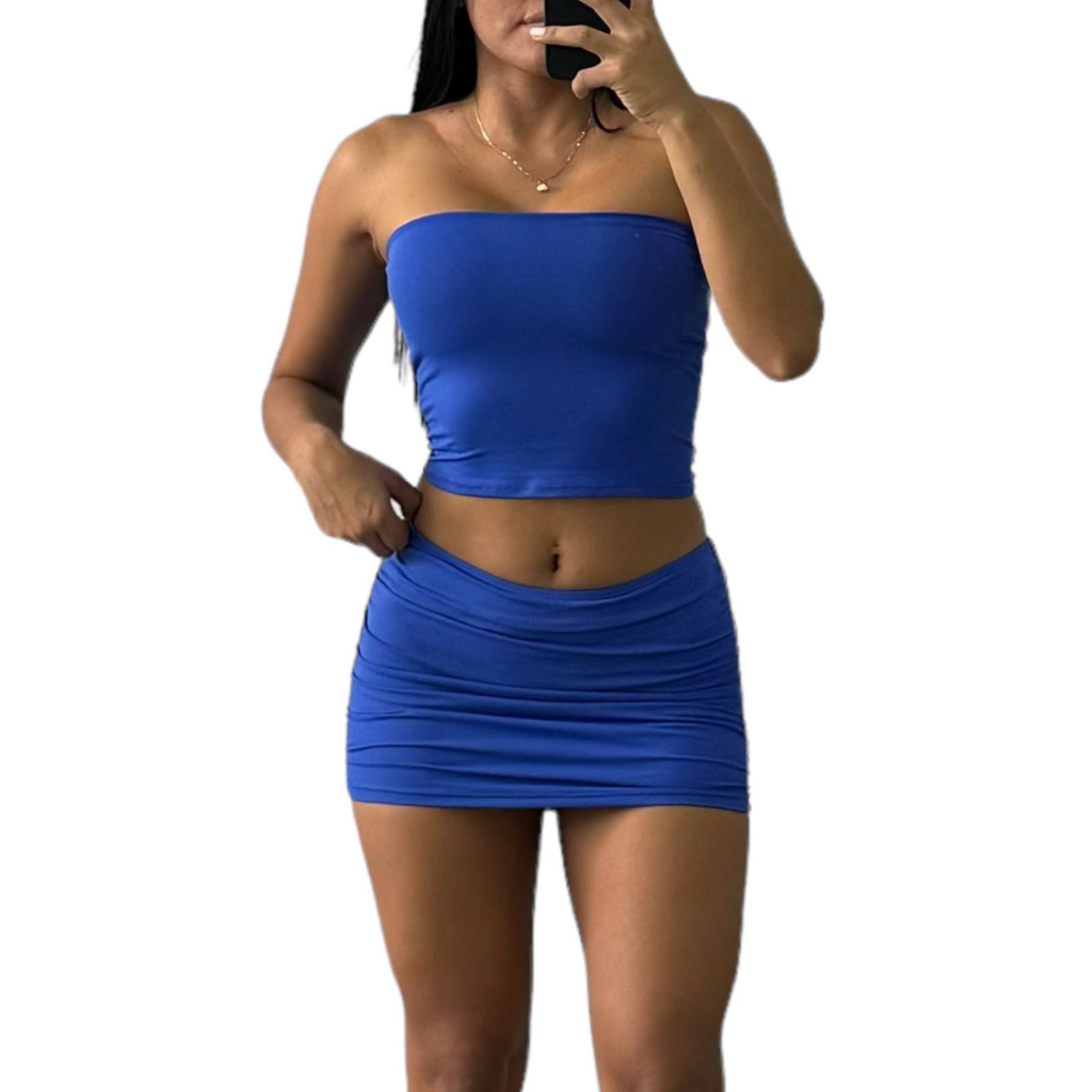 Conjunto Curto SUPLEX Tube Top Faixa Forrado com M