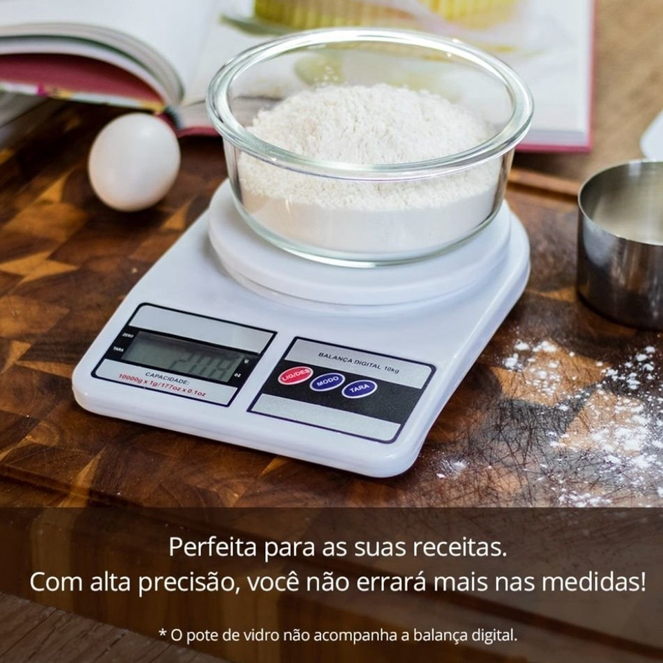 Kit 1a 4 Balança de Alimentos Digital de Cozinha 