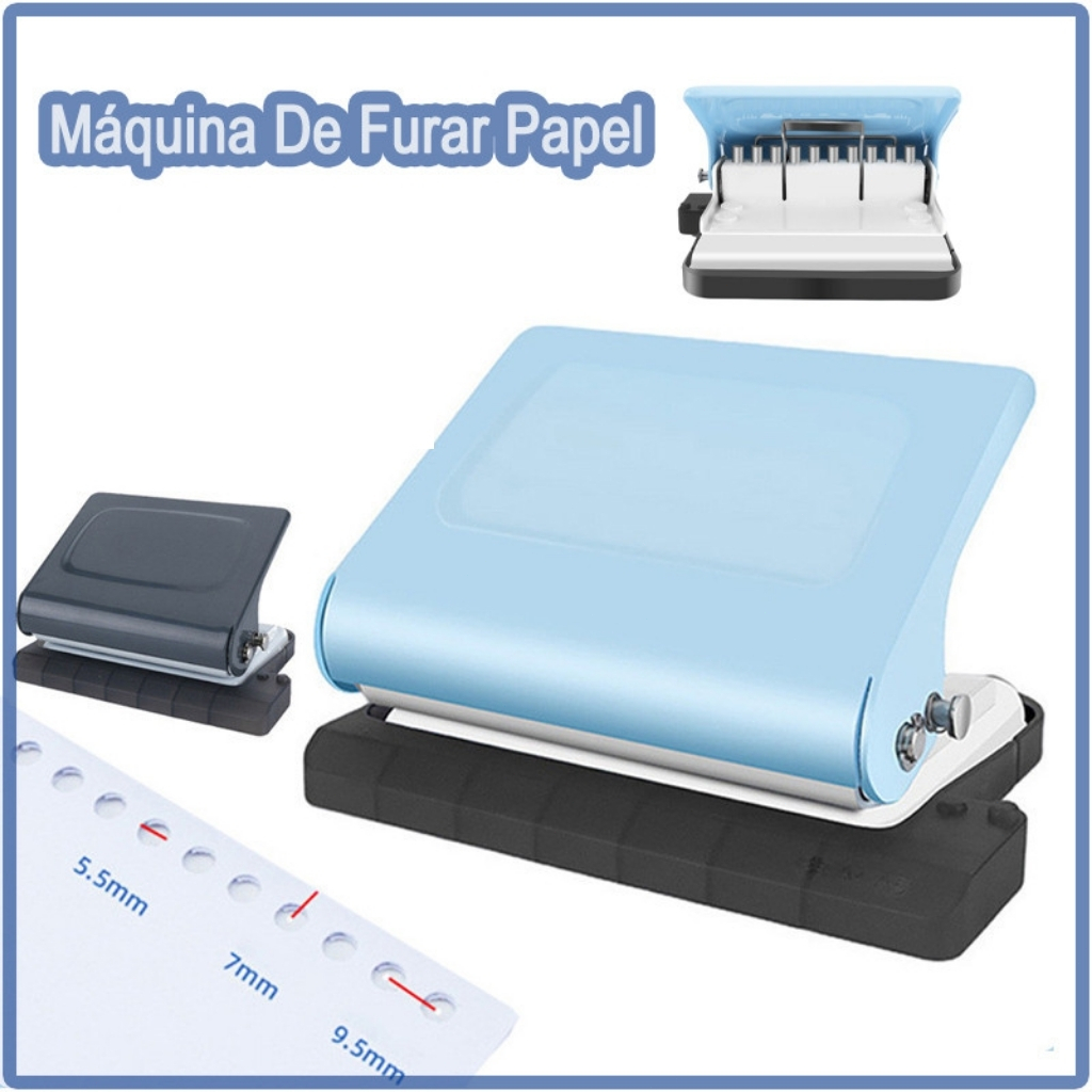 Furador De Papel Com 10 Furos Ferramenta Portátil
