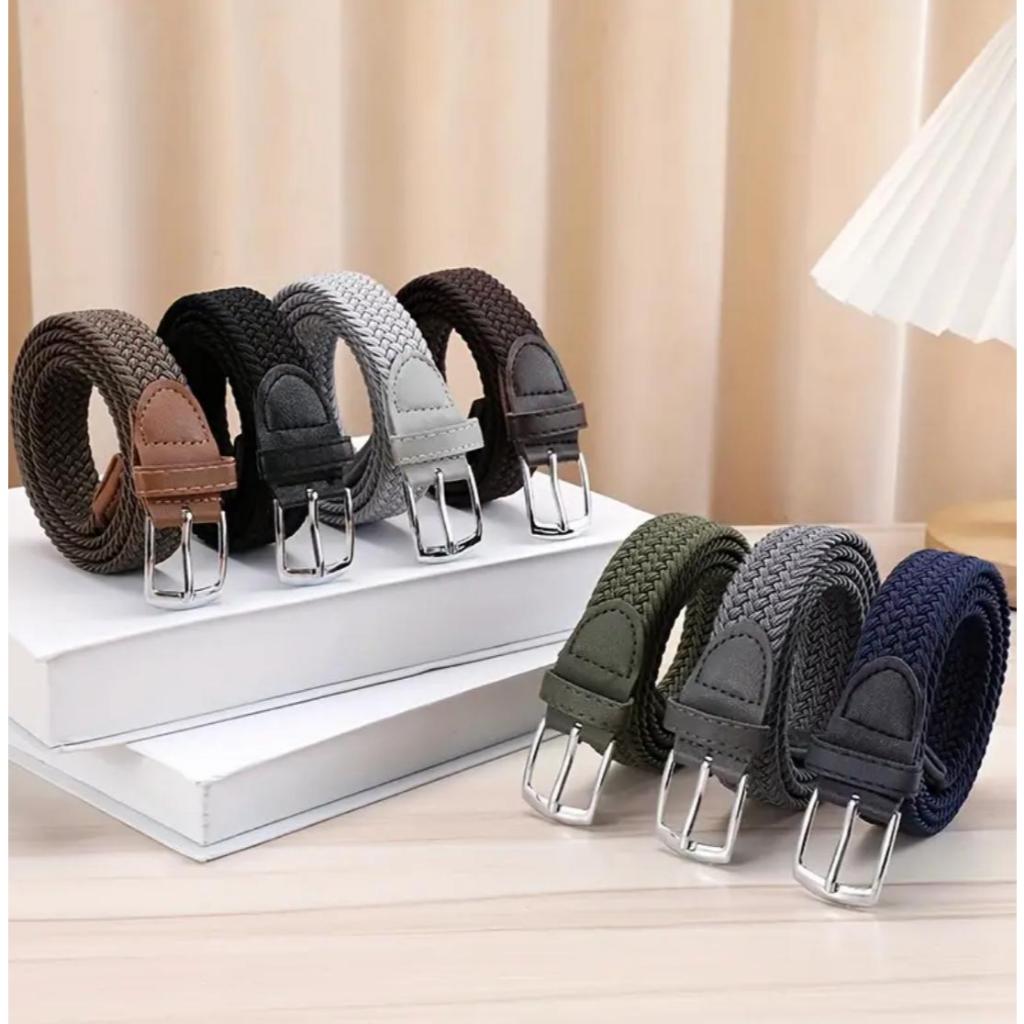 Cinto Masculino Feminino Tecido Trançado Elástic