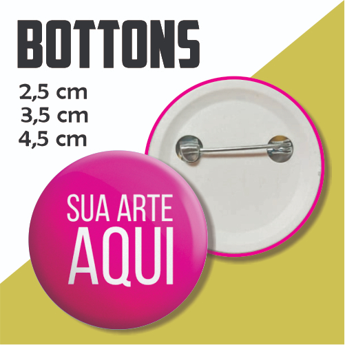 5 Bottons 2,5cm 3,5cm 4,5cm Boton Botão Botons Br