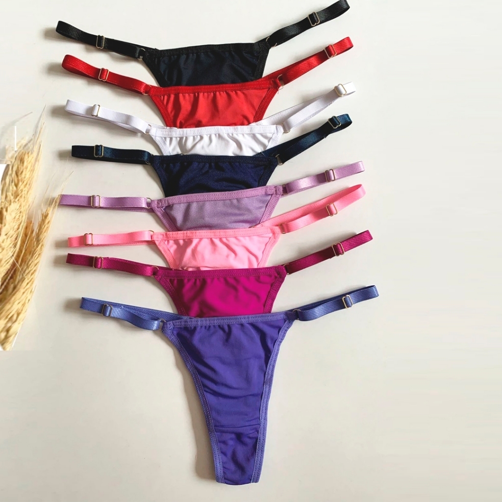 Kit C/10 Calcinha Microfibra Fio Dental Regulagem 