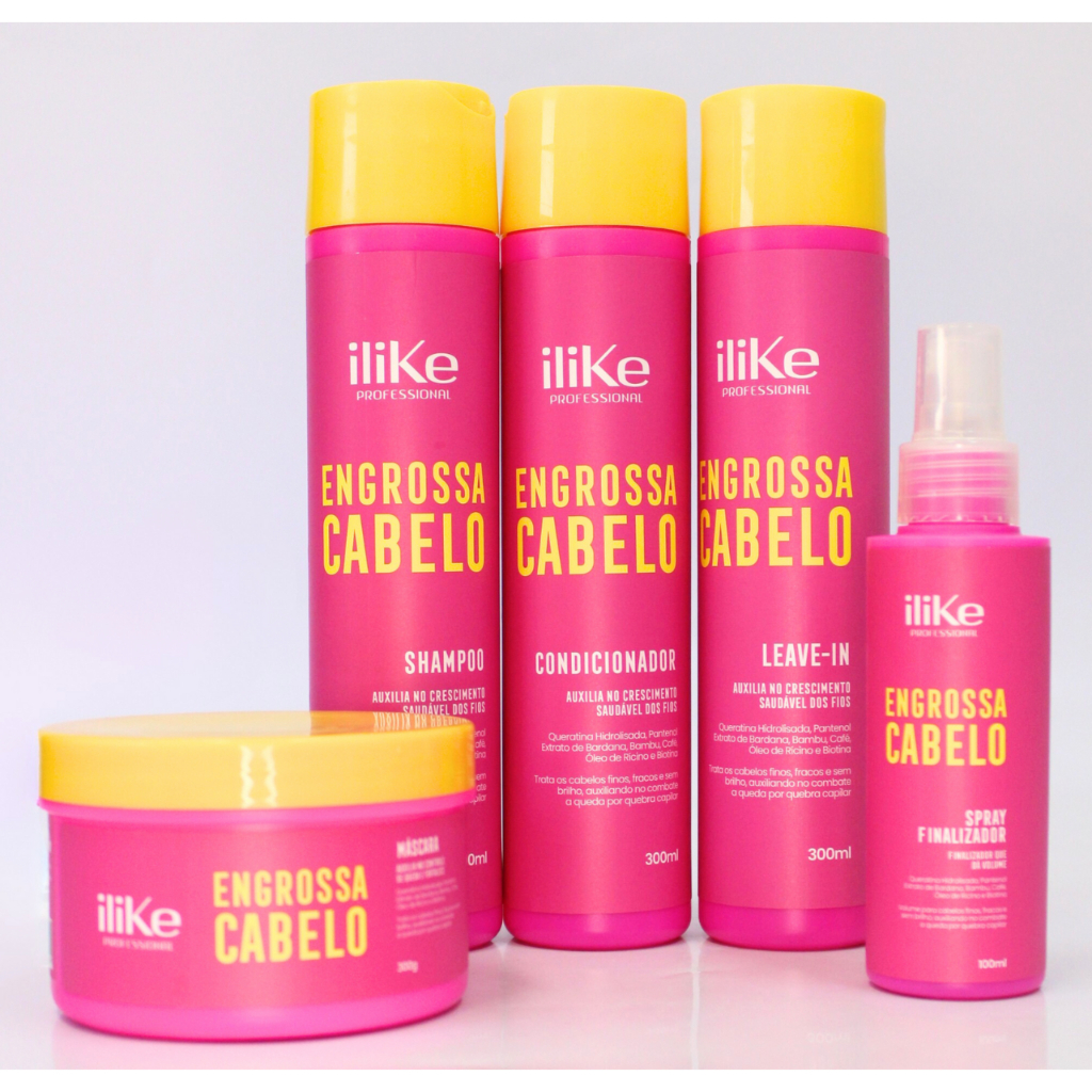 ILIKE ENGROSSA CABELO KIT 5 PRODUTOS