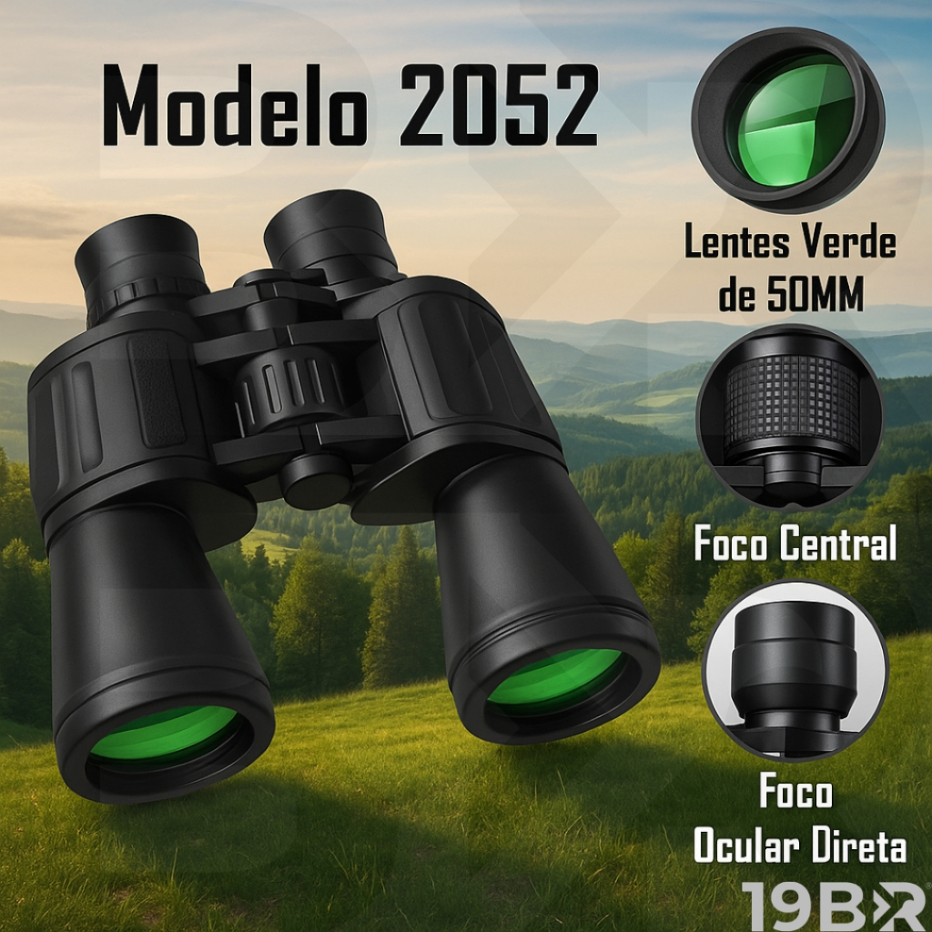 Binoculo Profissional 20×50 Emborrachado Long