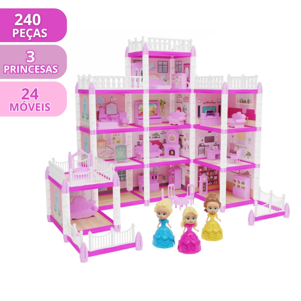 Castelo Encantado da Princesa Casinha de Boneca 24
