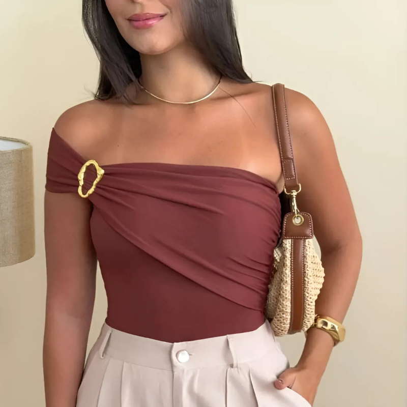 Body Feminino Fivela Elegante Orgânico Tomara Que