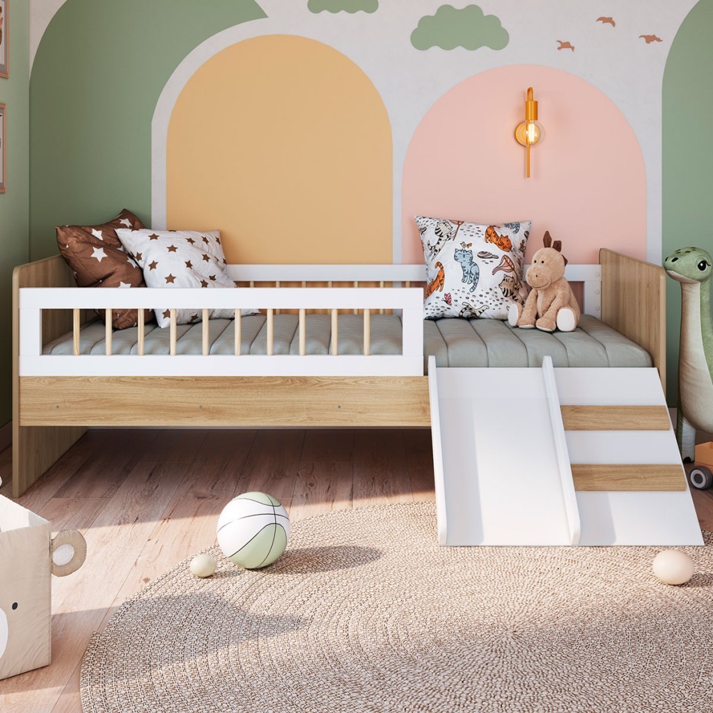 Cama Infantil Montessoriana Affetto com Escada e E