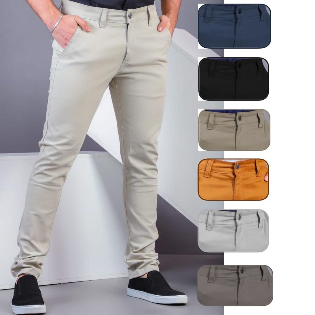Calça Masculina Sport Fino Bolso Embutido Sarja C