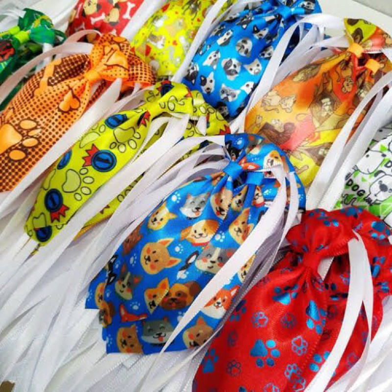 Kit 50 Gravatas Pet Macho Banho e Tosa Cães Cetim