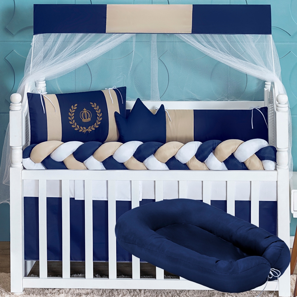 Kit Protetor de Berço Menino ou Menina Completo +