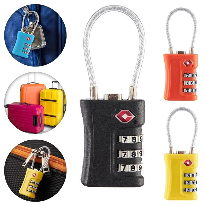 3pcs Cadeados TSA De Três Dígitos Para Bagagem A