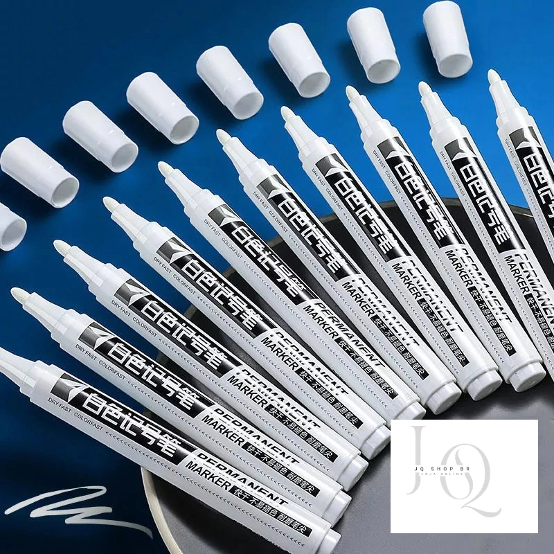 12 PÇS Caneta Branca pinta pneu Permanente Marcad