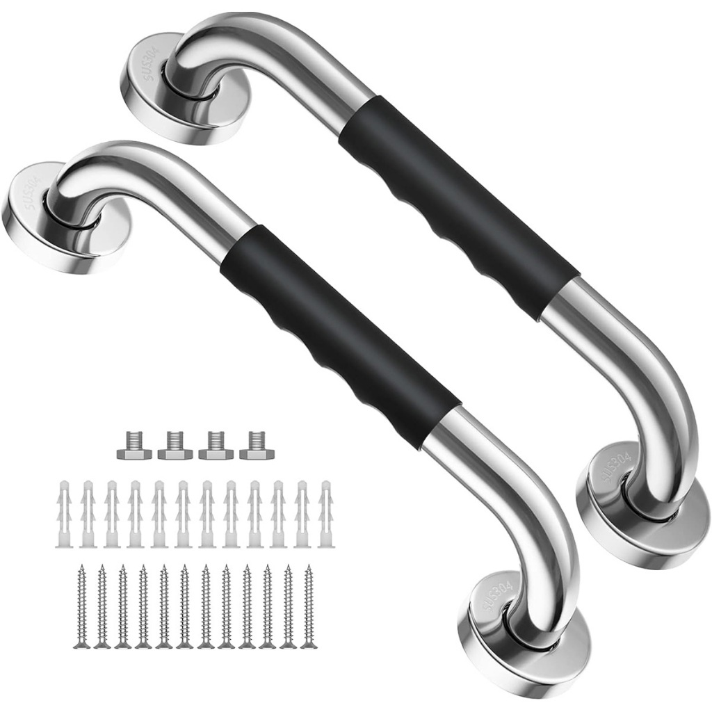 Kit 2 Barras de Apoio Inox 40cm para Banheiro R