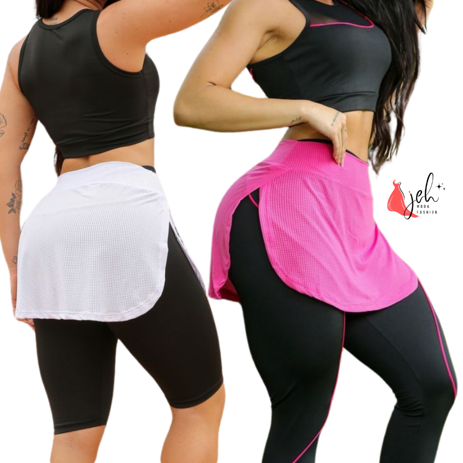 Saia Tapa Bumbum de Academia em Dryfit
