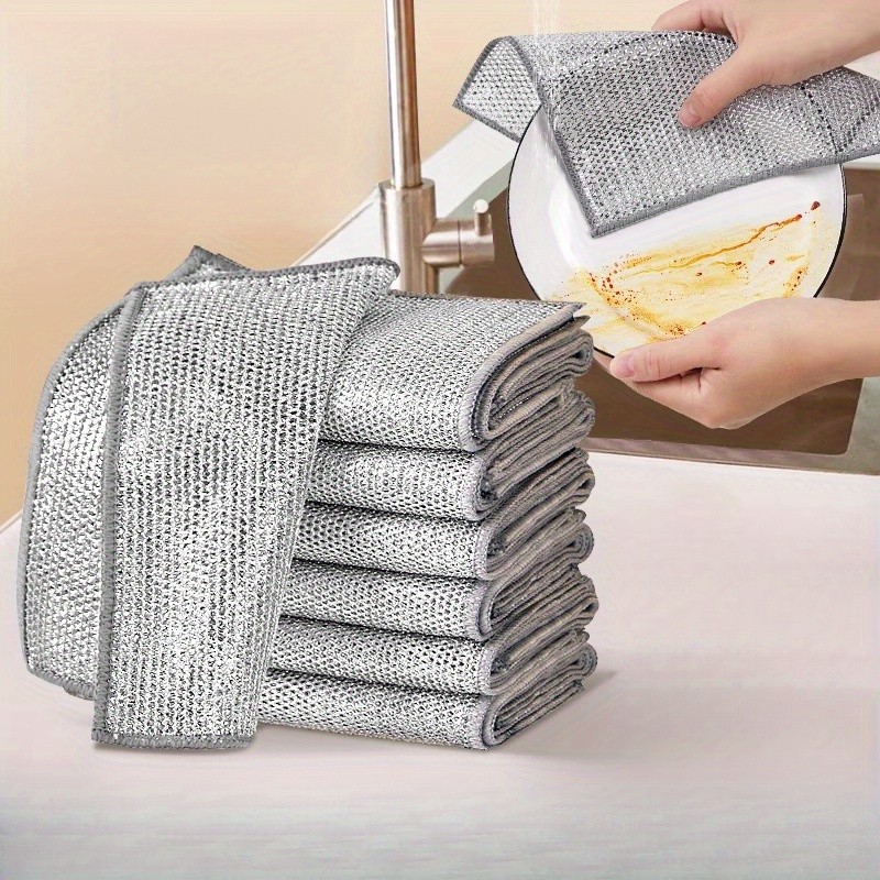 Kit Pano De Lavar Louça De Aço Dupla Não Gordur