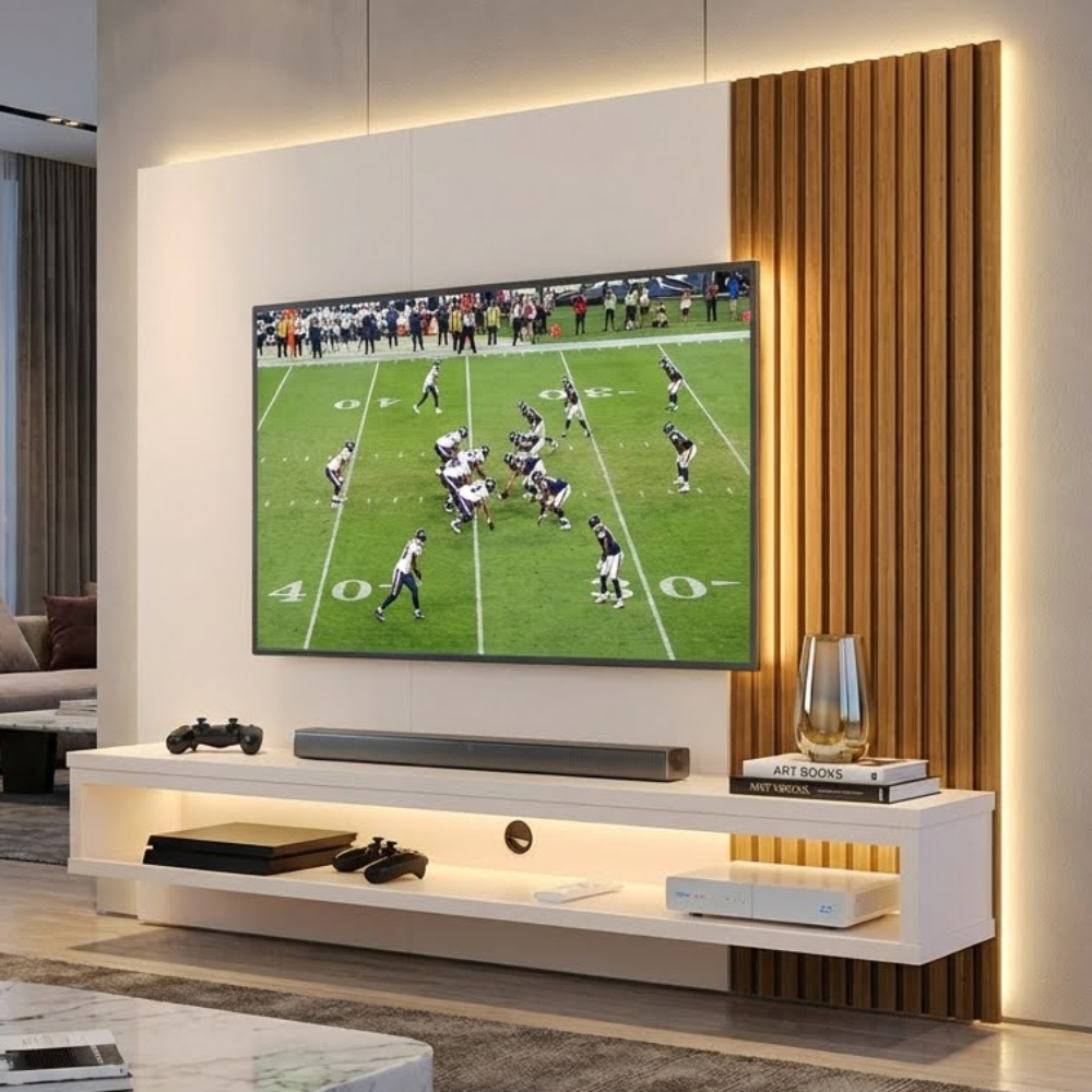 Painel Cissa Tv Até 50 Nicho Decorativo Prateleir